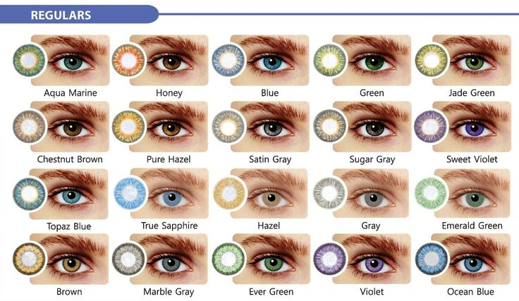 Pictures of Colored Contacts on Brown Eyes